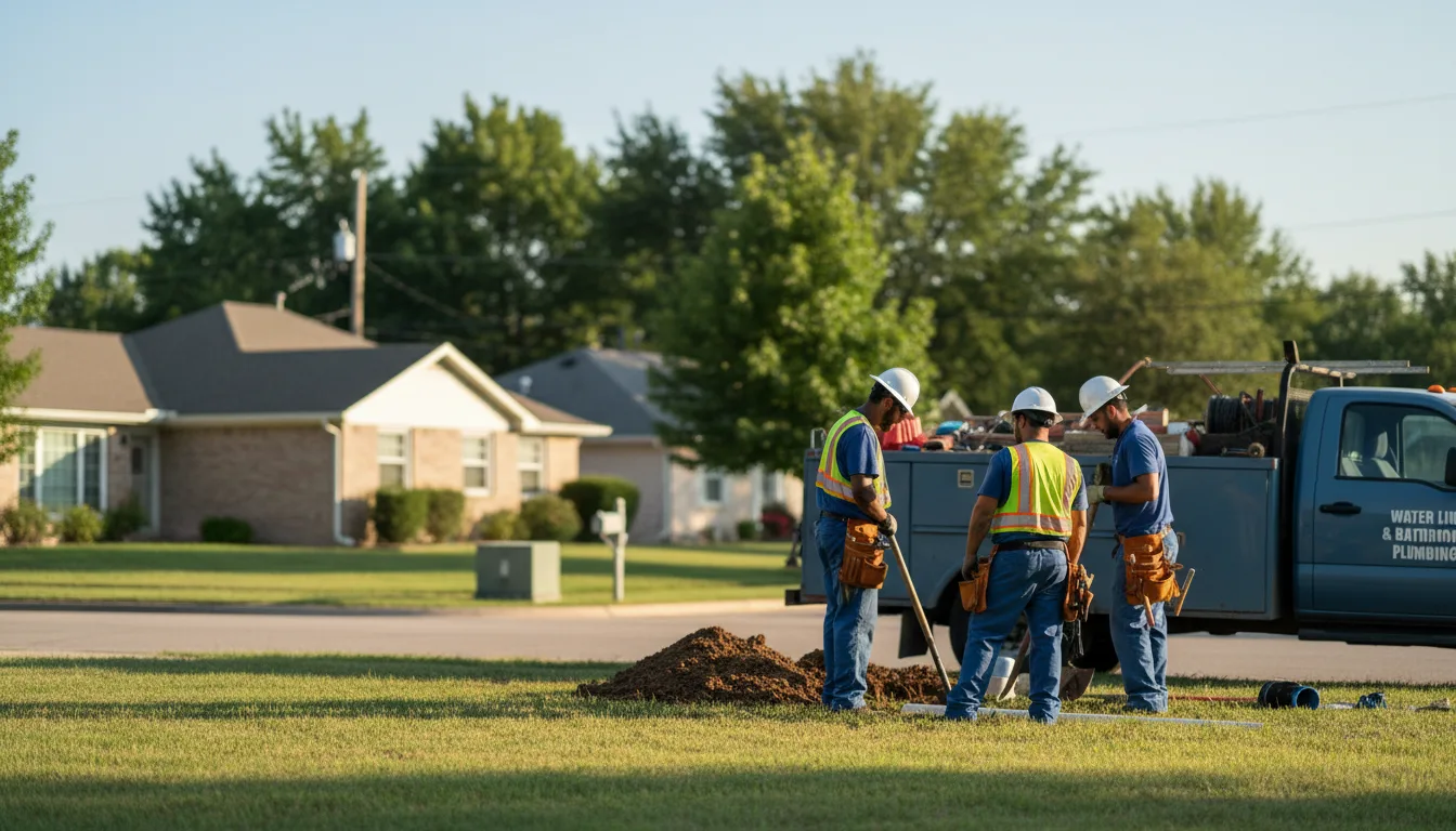 Residential water line and bathroom plumbing service in Altamont, MO